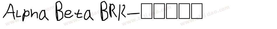 Alpha Beta BRK字体转换